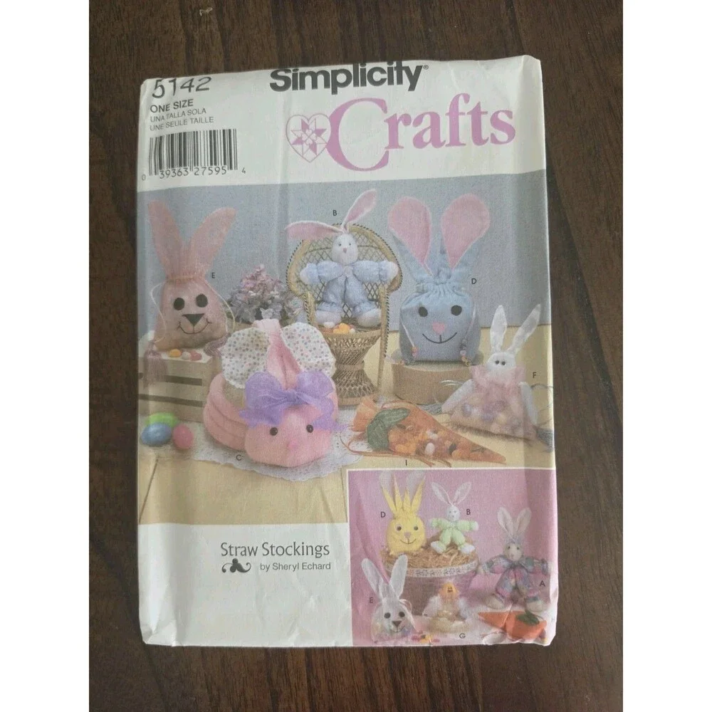 Simplicity 5142 Easter Doll Bunny & Chick Bags Basket Craft Sewing Pattern Uncut